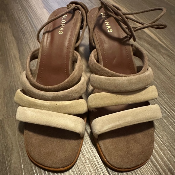 Alohas Letizia Suede Heel Sandals Size 39 - Picture 1 of 9